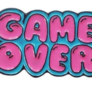 Pixelated Game Over Pin Brooch
